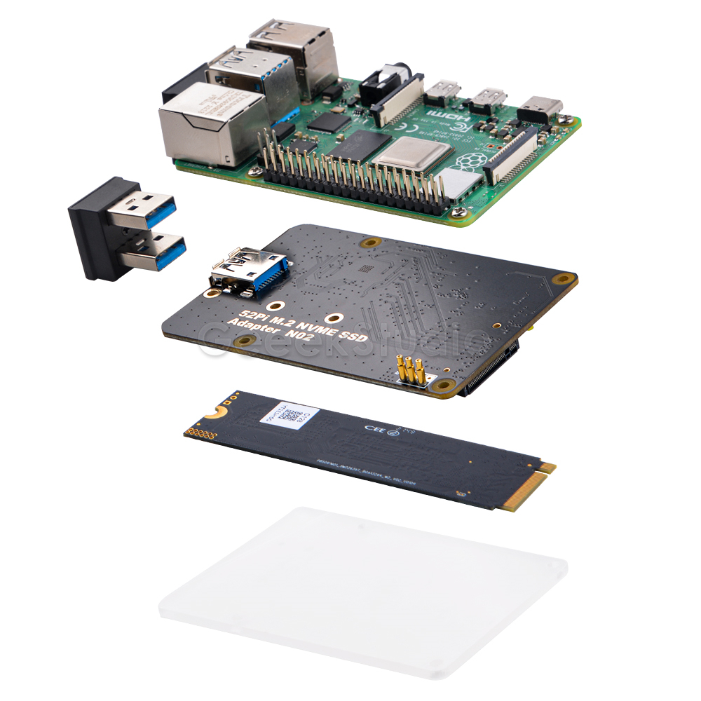 M.2 NVME SSD Extension Adapter - đánh giá và giá Pi 4 Case