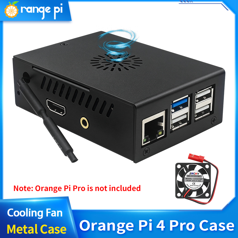 Orange Pi 4 Pro Metal Case Bla - đánh giá và giá Pi Power Supply